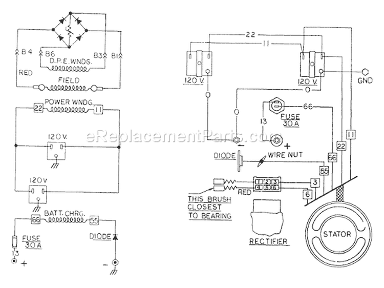 Page C Diagram and Parts List for 8772-0  Briggs and Stratton Generator